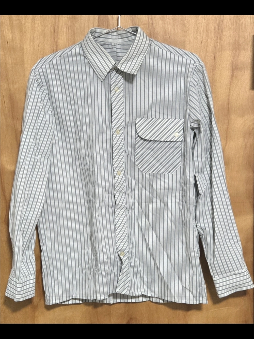 STRIPED VINTAGE GRAY MEN'S SHIRT